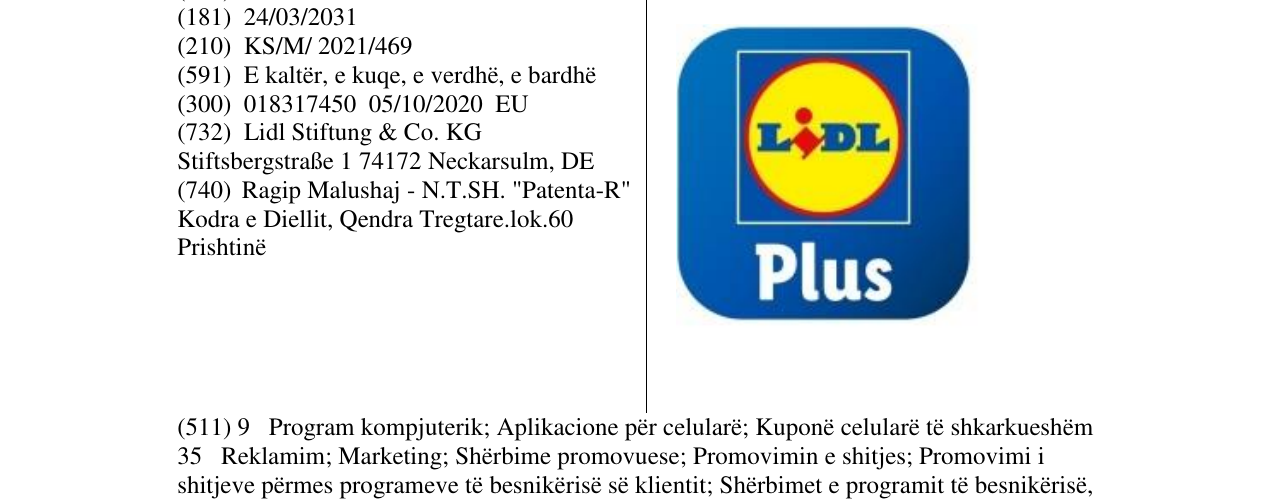 Zëri i markës lidl plus në buletin