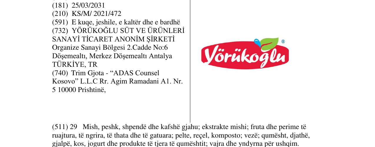 Zëri i markës yorukoglu në buletin