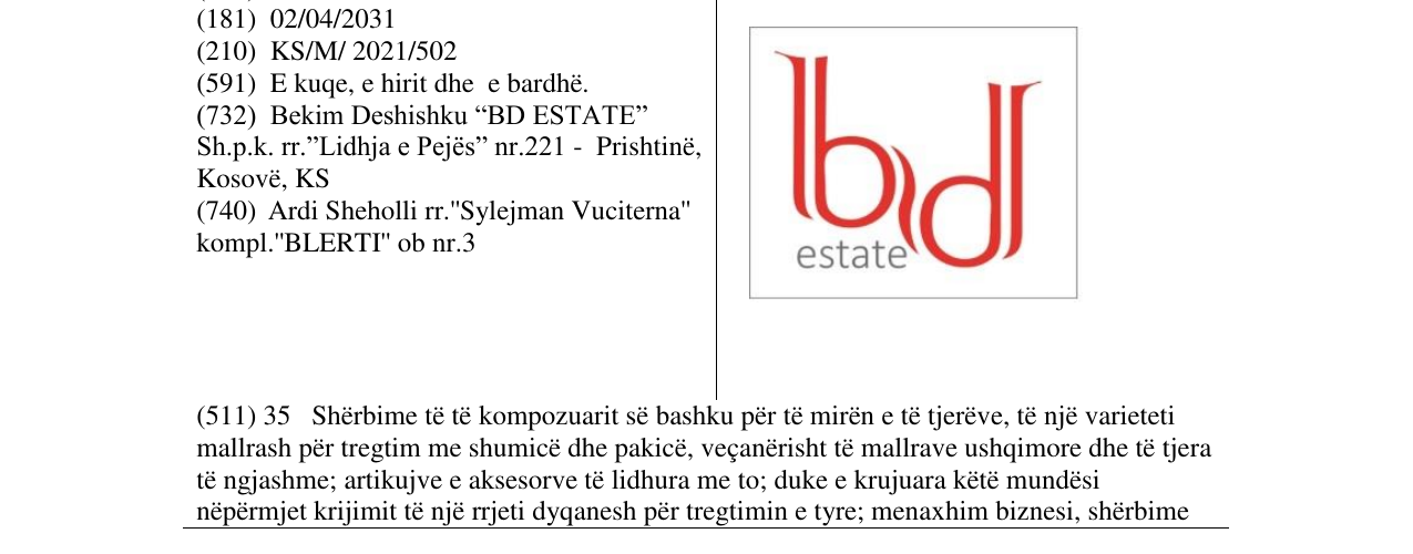 Zëri i markës bd estate në buletin