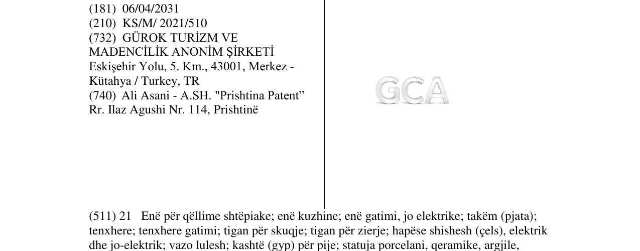 Zëri i markës GCA në buletin