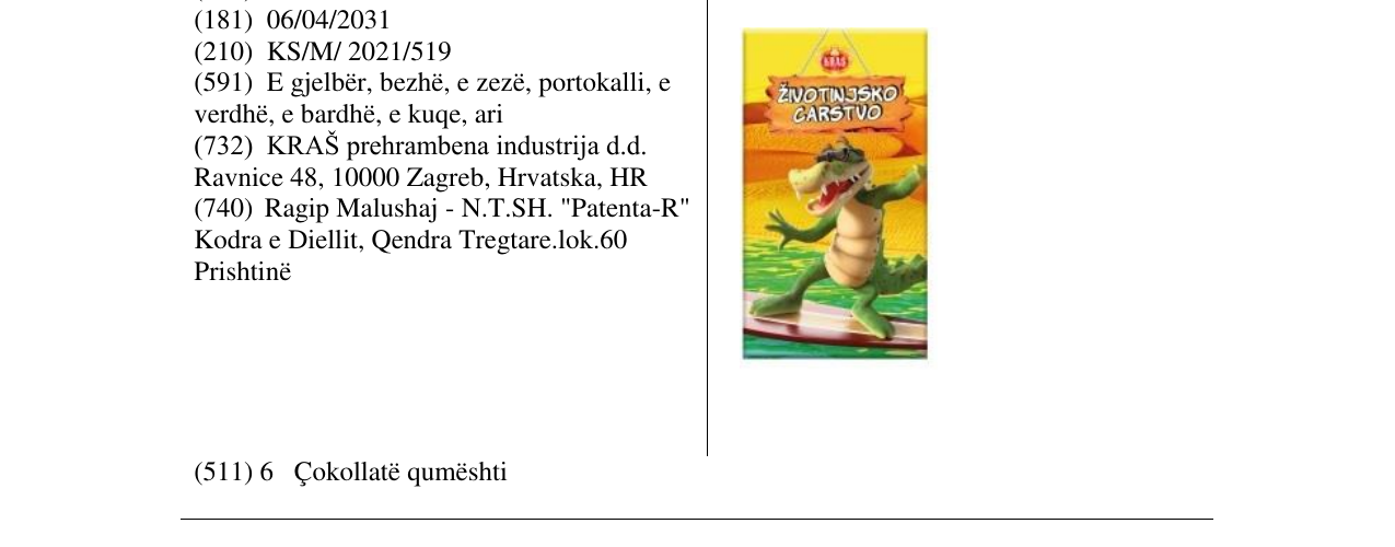 Zëri i markës zivotinsko carstvo në buletin