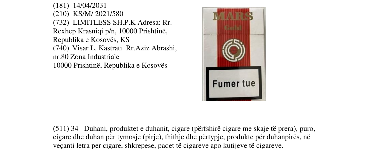 Zëri i markës MARS në buletin