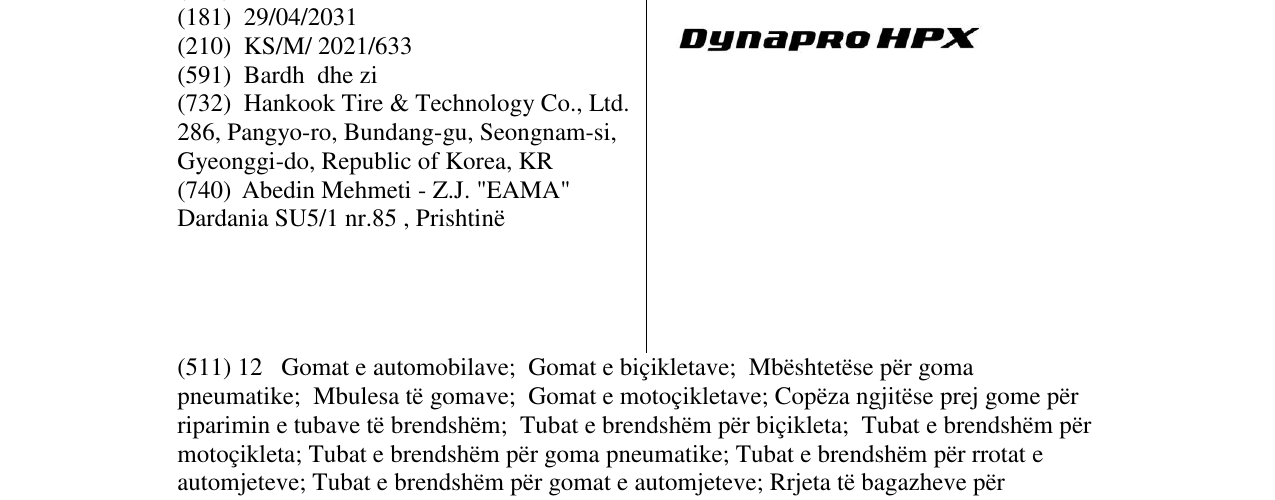 Zëri i markës Dynapro HPX në buletin