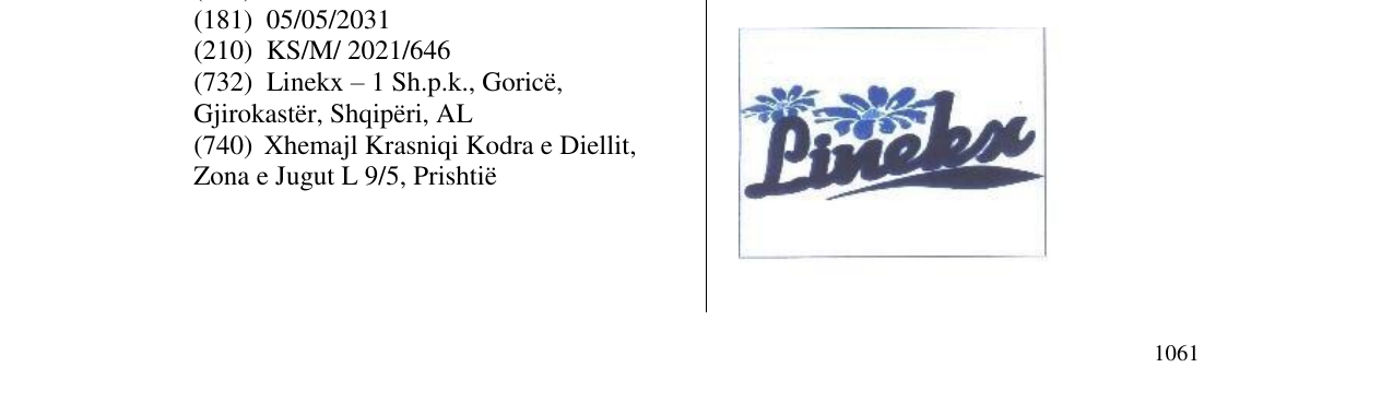 Zëri i markës linekx në buletin