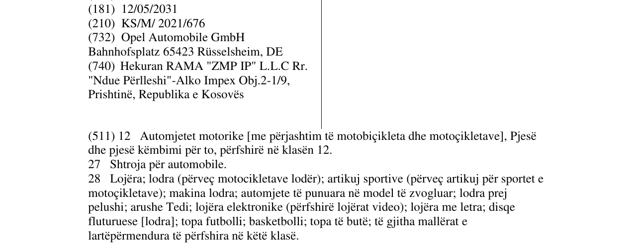 Zëri i markës GSe në buletin
