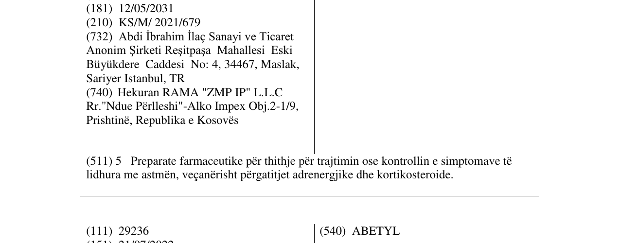 Zëri i markës BREQUAL në buletin