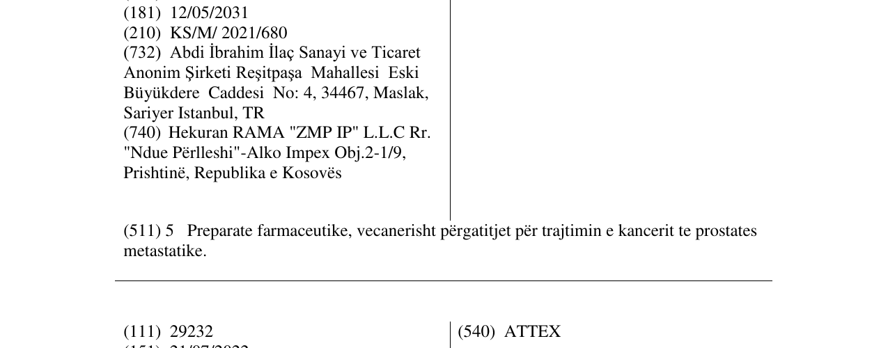 Zëri i markës ABETYL në buletin