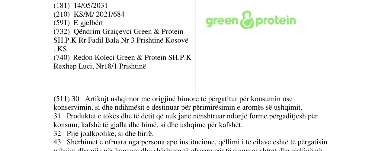 Zëri i markës green&protein në buletin