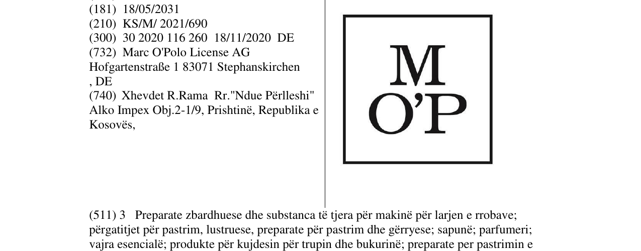 Zëri i markës MO'P në buletin