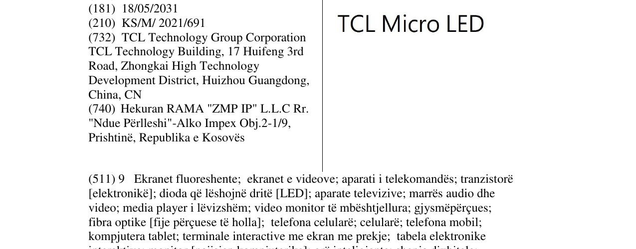 Zëri i markës TCLMicro LED në buletin