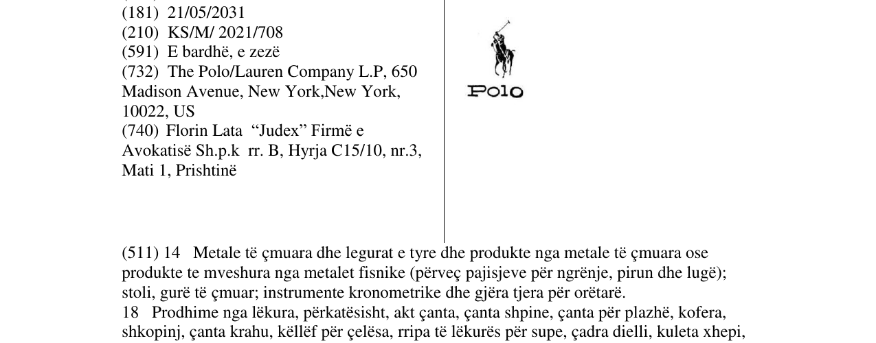 Zëri i markës polo në buletin