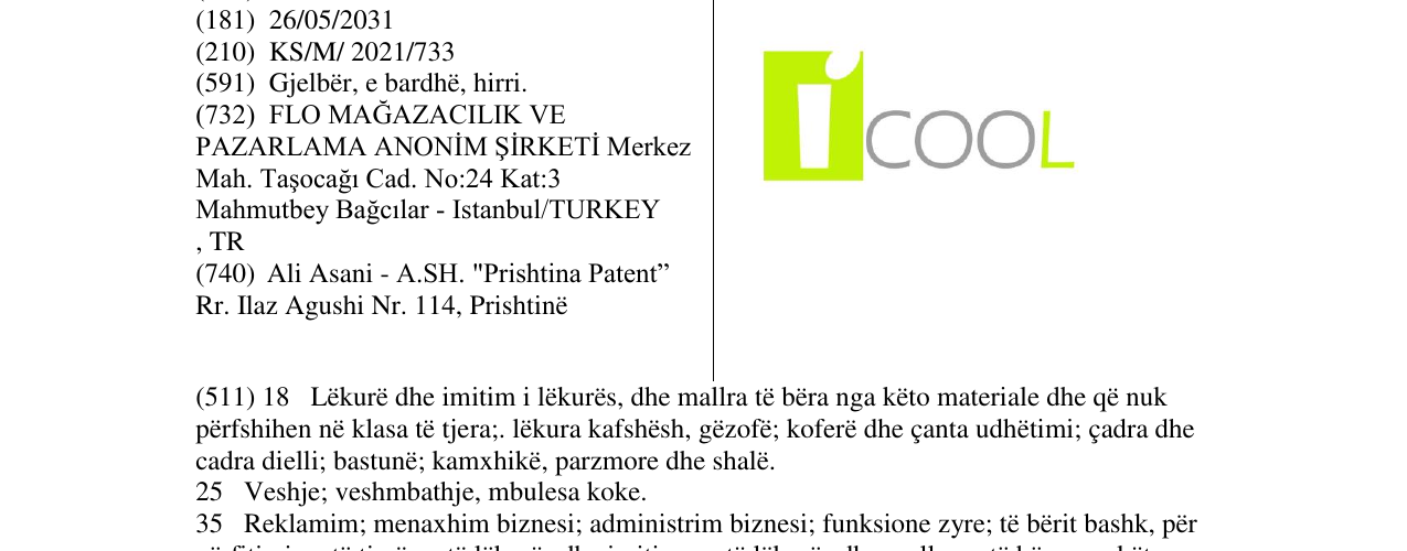 Zëri i markës ICOOL në buletin
