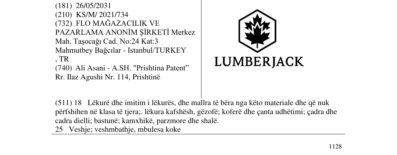 Zëri i markës LUMBERJACK në buletin