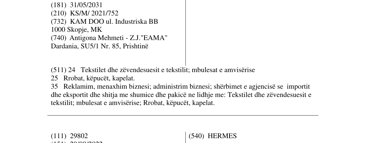 Zëri i markës Spirit One në buletin