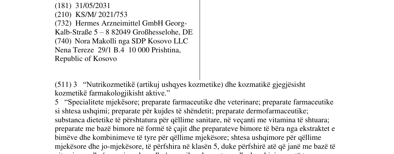 Zëri i markës HERMES në buletin