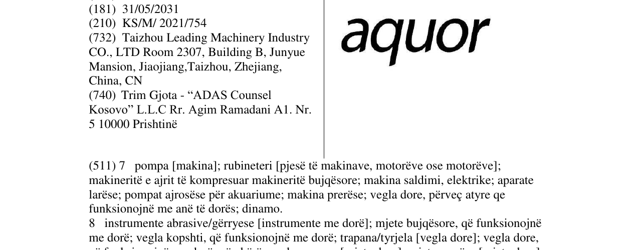 Zëri i markës aquor në buletin