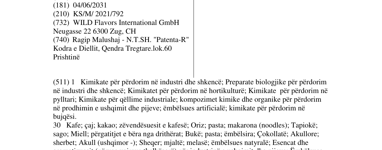 Zëri i markës SWEET UP në buletin
