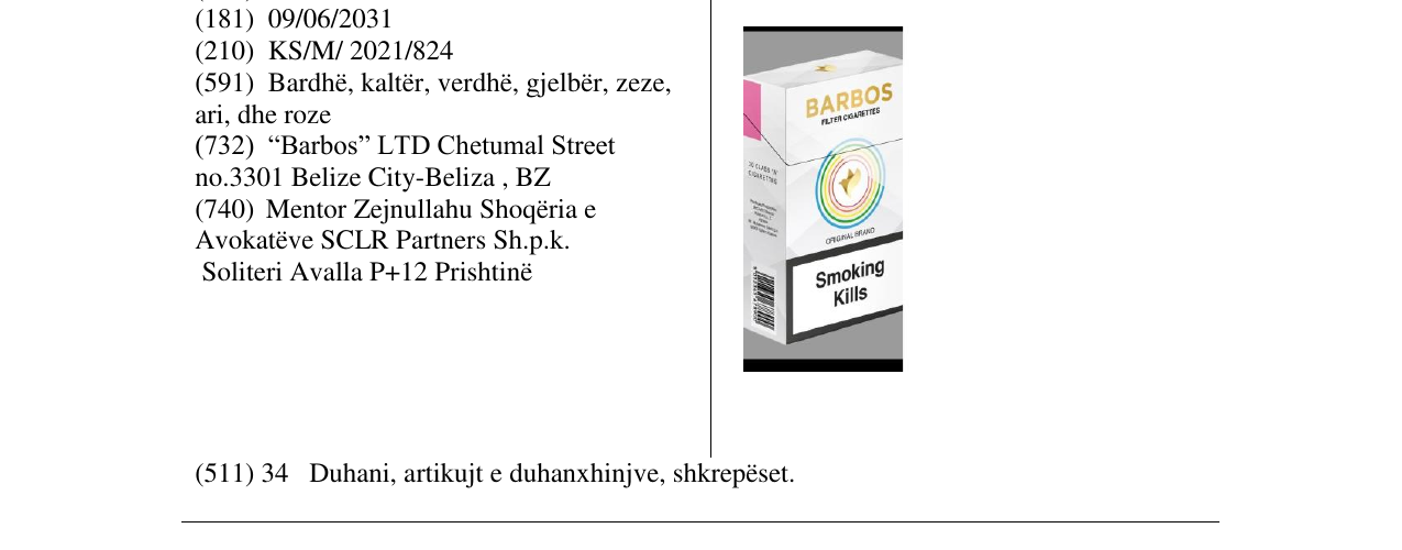 Zëri i markës BARBOS në buletin