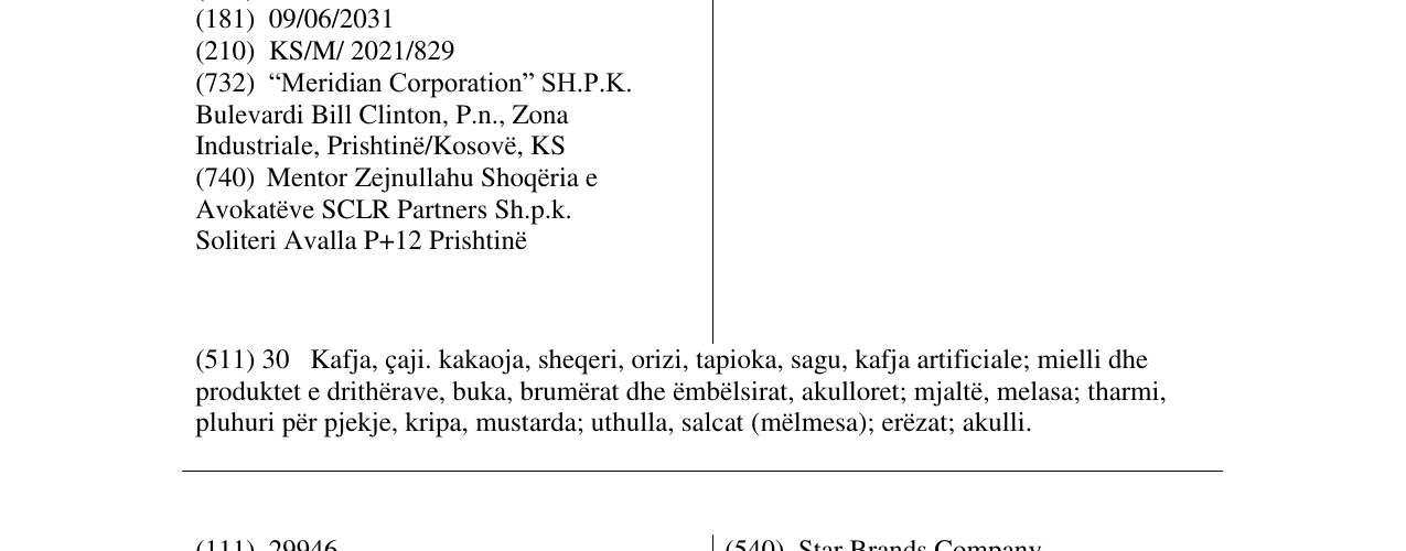 Zëri i markës Dolce Classic Sugar-Sheqer Klasik në buletin