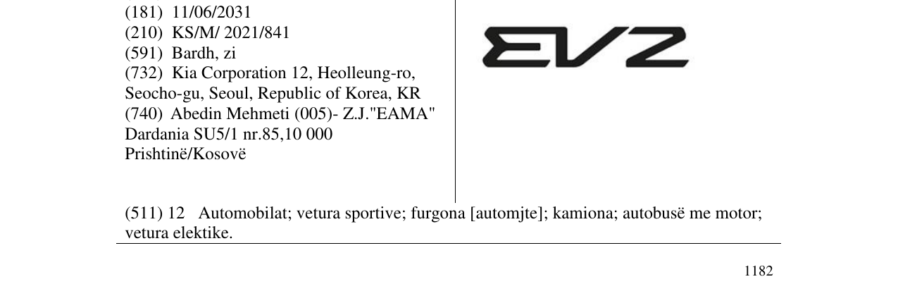 Zëri i markës EV2 në buletin