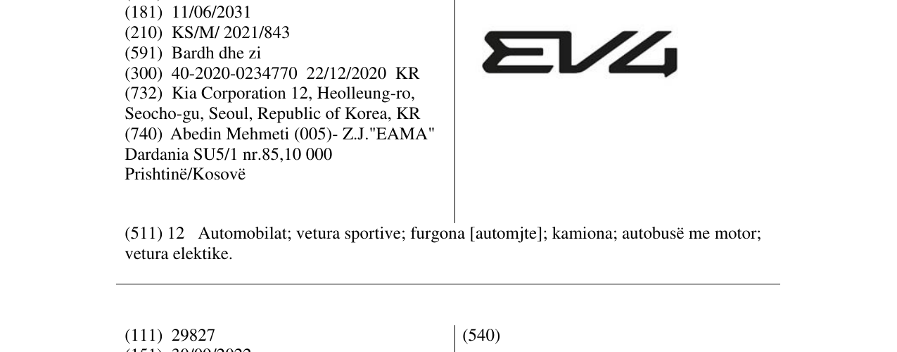Zëri i markës EV4 në buletin