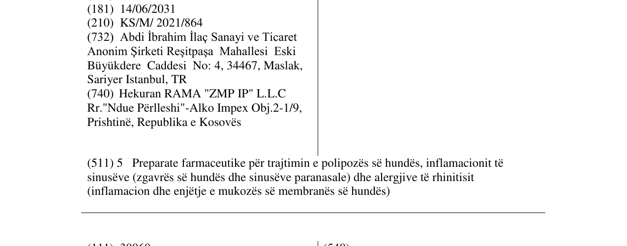 Zëri i markës Risonel në buletin