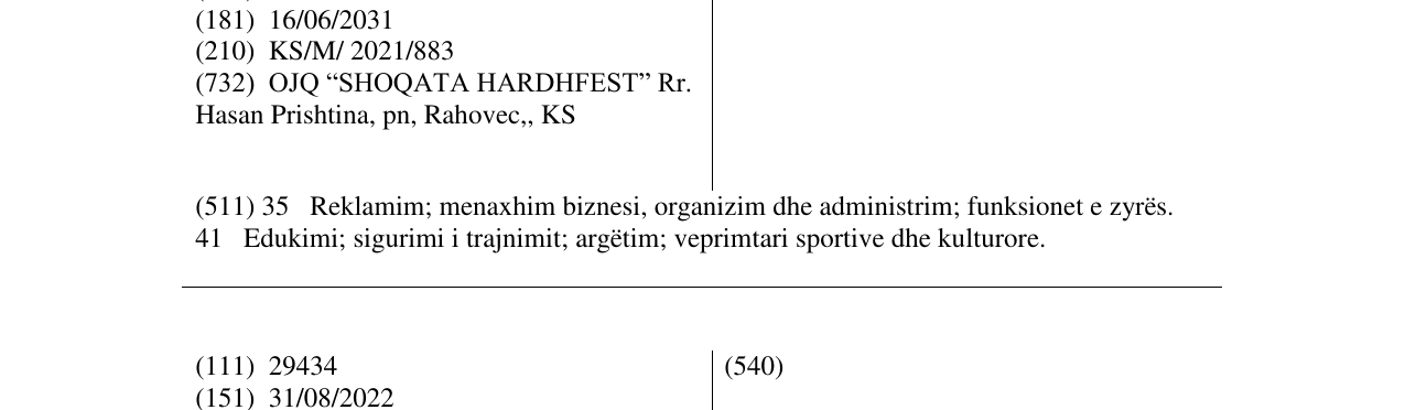 Zëri i markës HARDHFEST në buletin