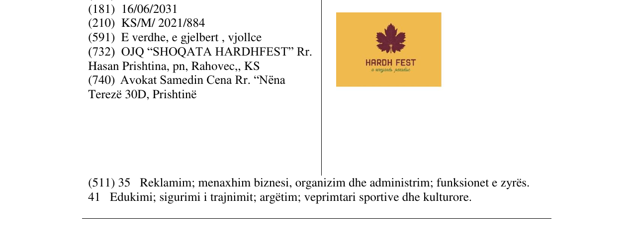 Zëri i markës Markë figurative në buletin