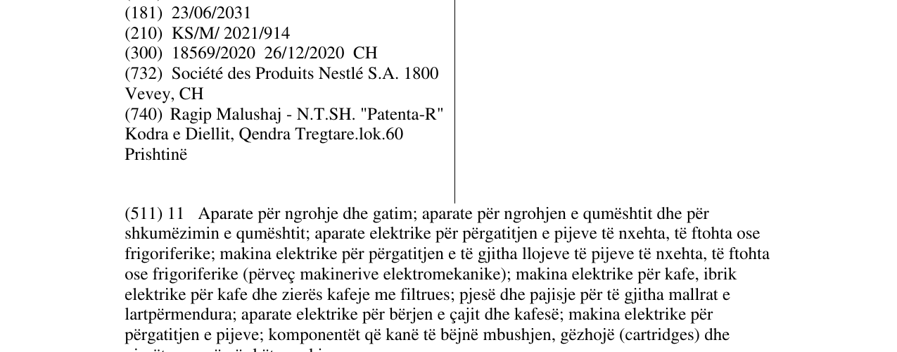 Zëri i markës DOLCE GUSTO NEO në buletin