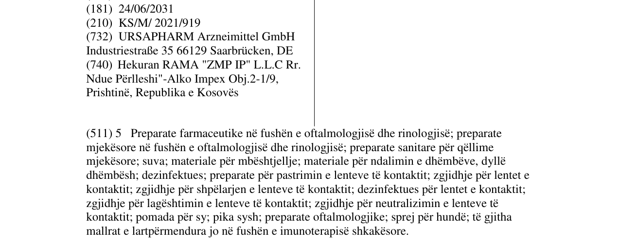 Zëri i markës Allergo-COMOD në buletin