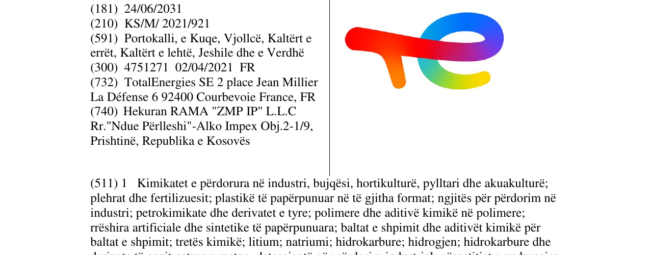 Zëri i markës total energie në buletin