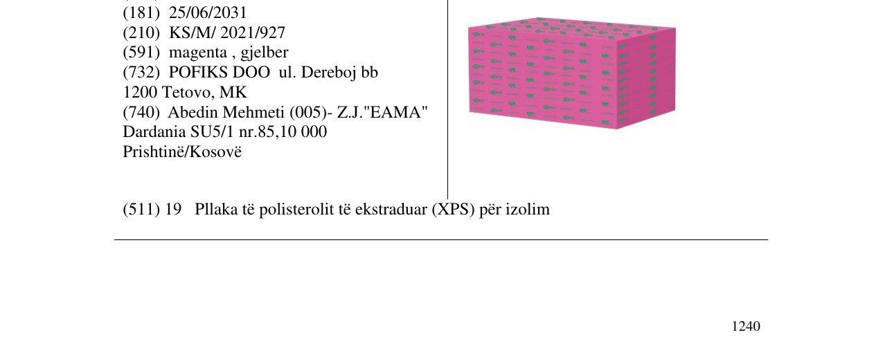 Zëri i markës pofix në buletin