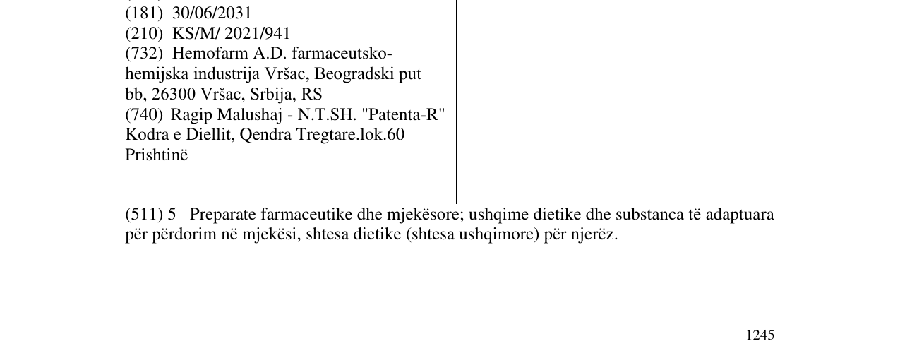 Zëri i markës BRONHOKLIR në buletin