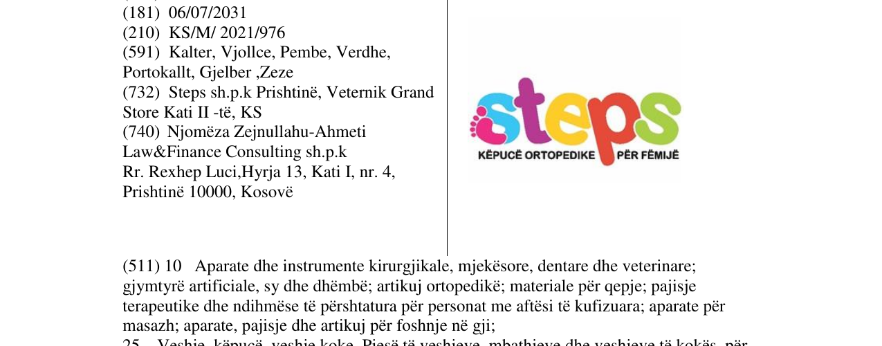 Zëri i markës Steps në buletin