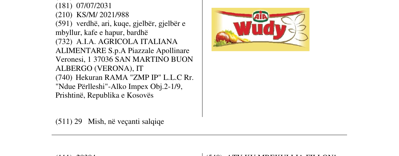 Zëri i markës Markë figurative në buletin