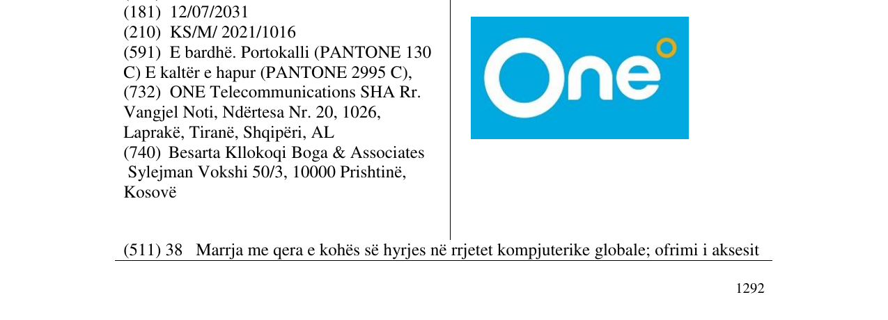 Zëri i markës ONE në buletin