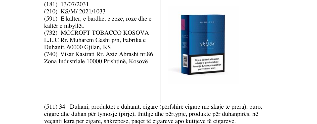 Zëri i markës Markë figurative në buletin