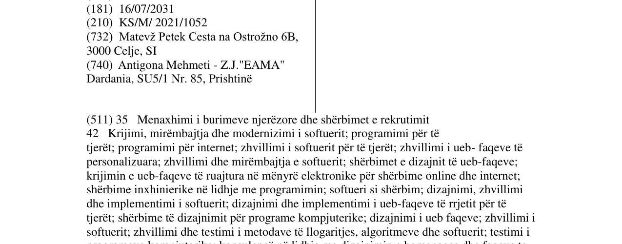 Zëri i markës POVIO në buletin