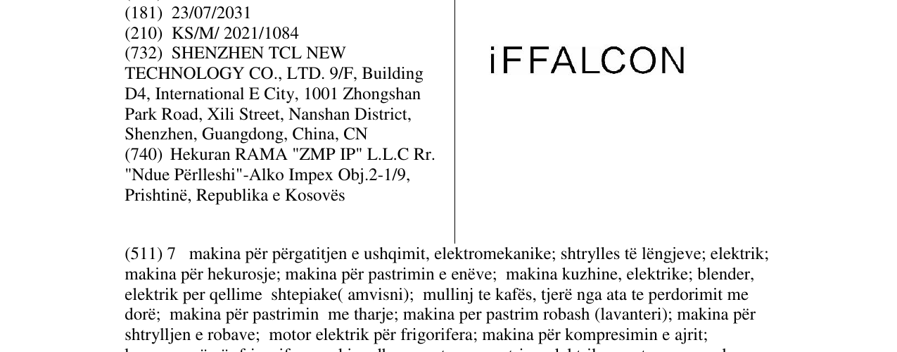 Zëri i markës iFFALCON në buletin