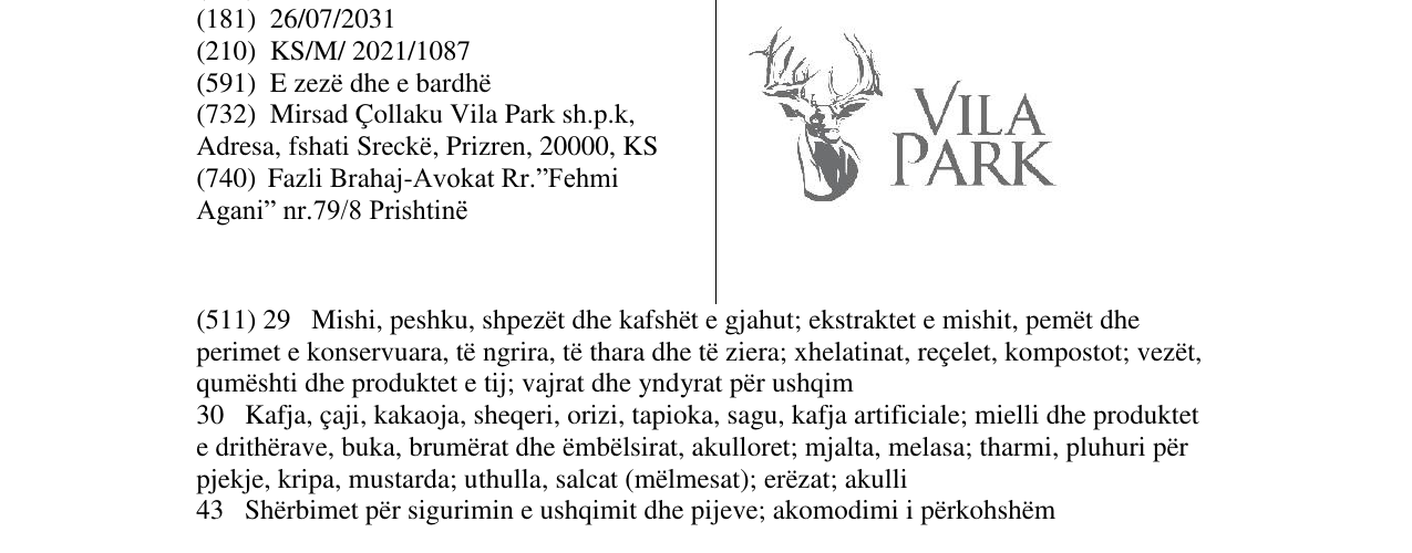 Zëri i markës Markë figurative në buletin