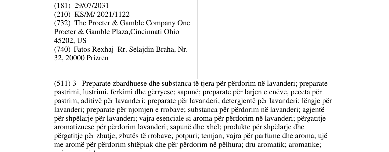 Zëri i markës P&G PROFESSIONAL në buletin