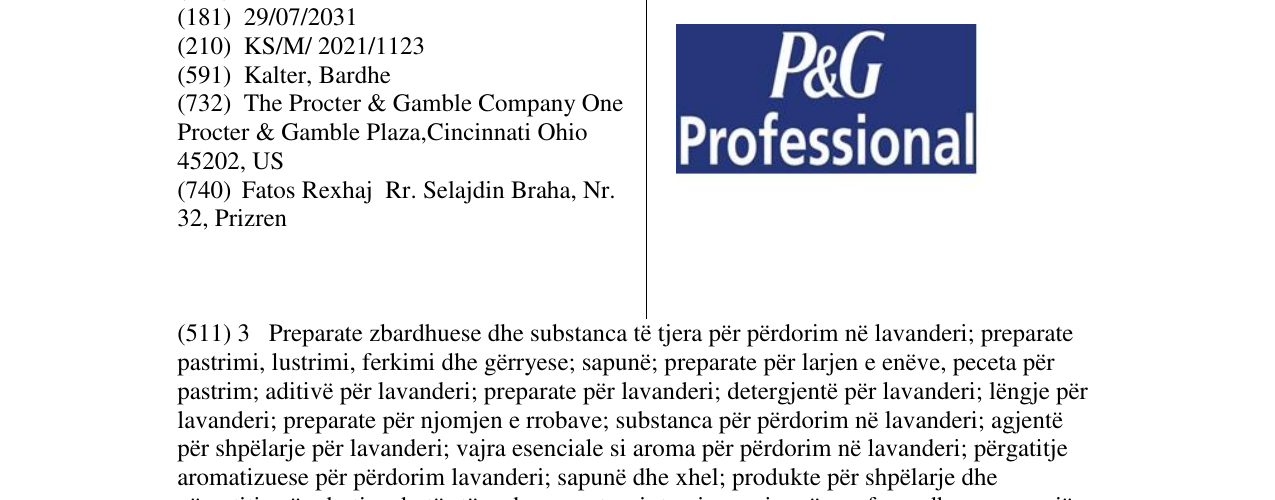 Zëri i markës P&G PROFESSIONAL në buletin