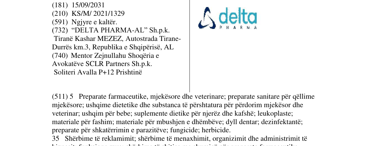 Zëri i markës Markë figurative në buletin