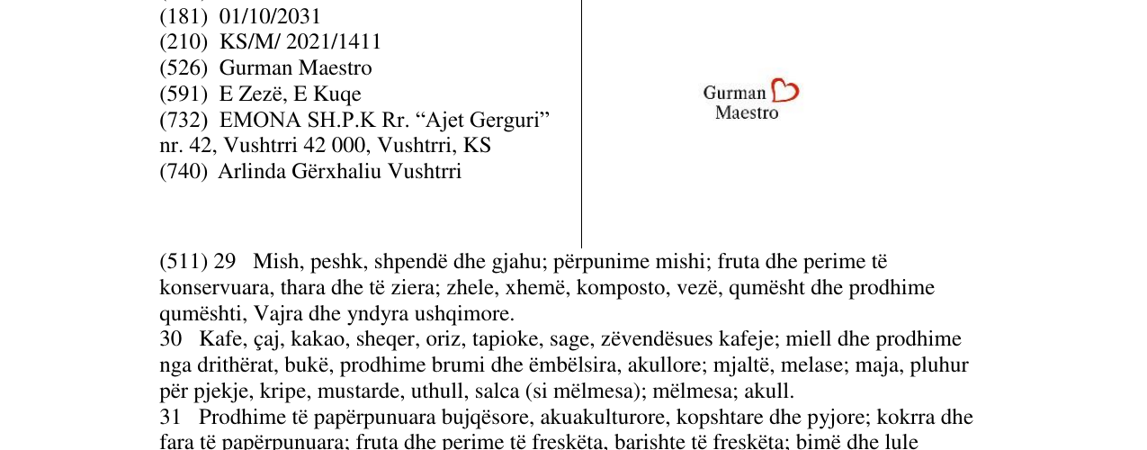 Zëri i markës Markë figurative në buletin