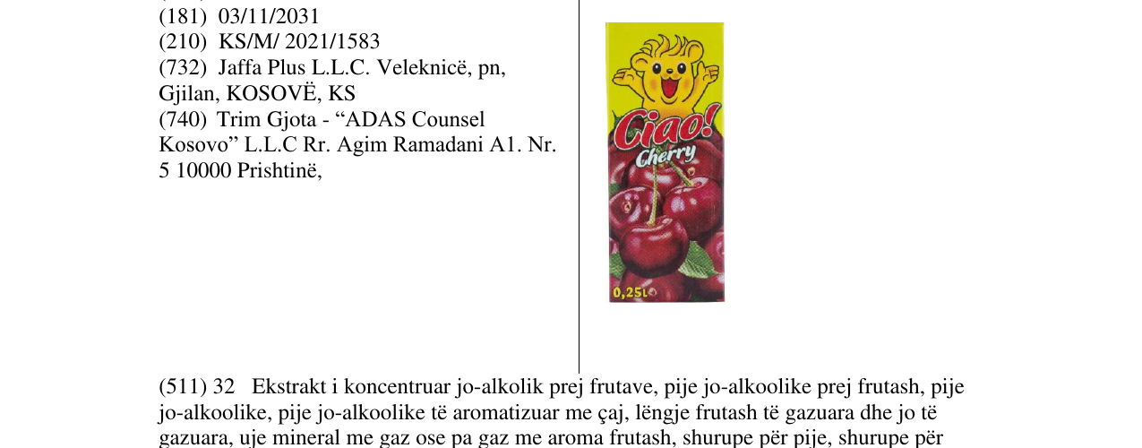 Zëri i markës Markë figurative në buletin