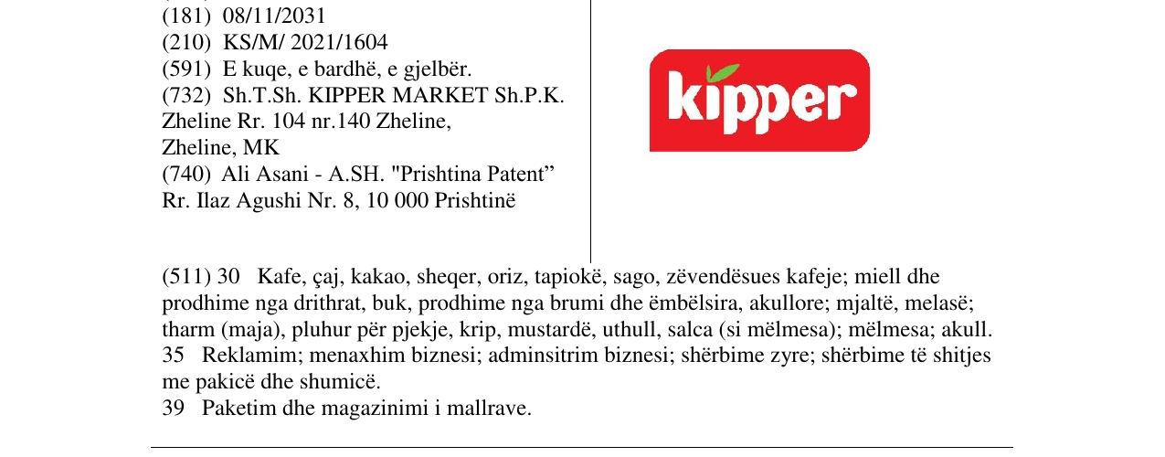 Zëri i markës Markë figurative në buletin