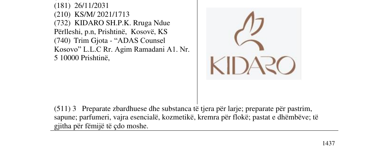 Zëri i markës Markë figurative në buletin