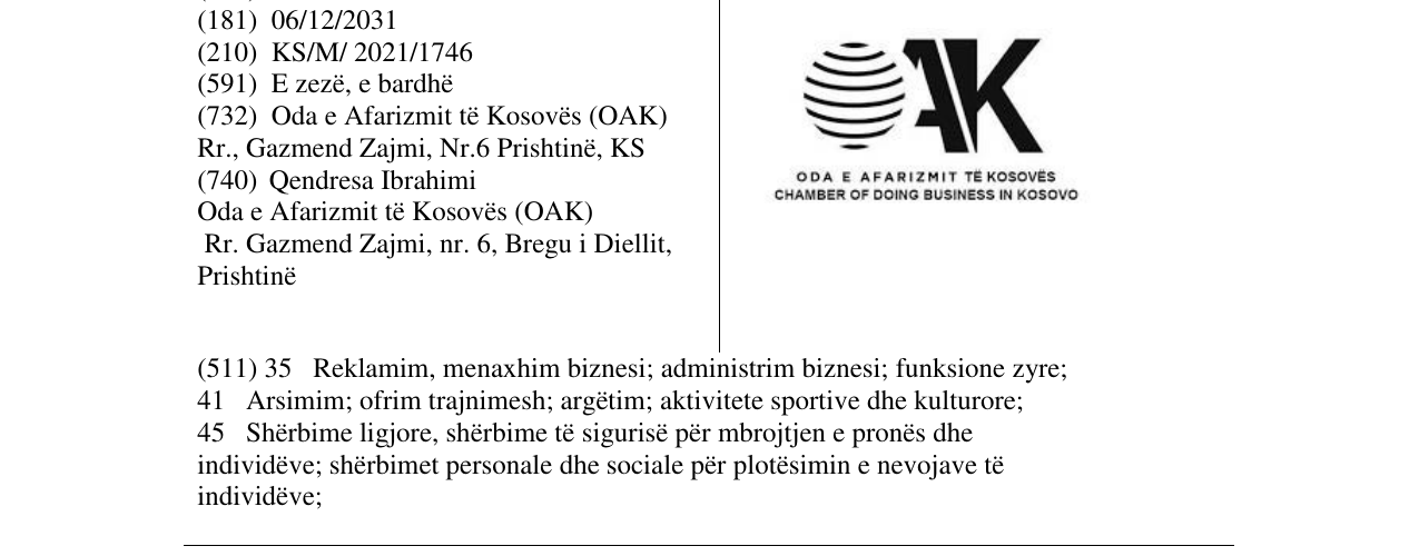 Zëri i markës Markë figurative në buletin