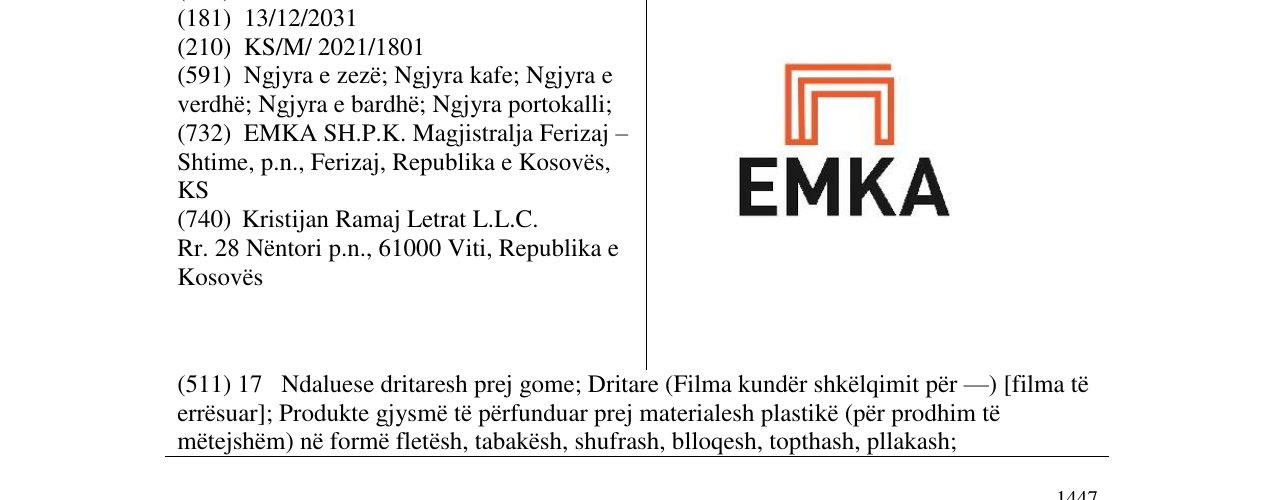Zëri i markës Markë figurative në buletin