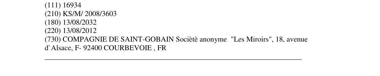 Zëri i markës SAINT-GOBAIN në buletin